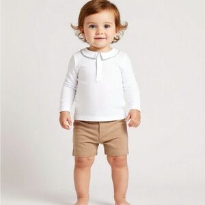 Edgehill Collection Knit Long Sleeve Top & Corduroy Shorts Set 4T